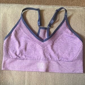 PINK Victoria's Secret Purple Mesh Sports Bra